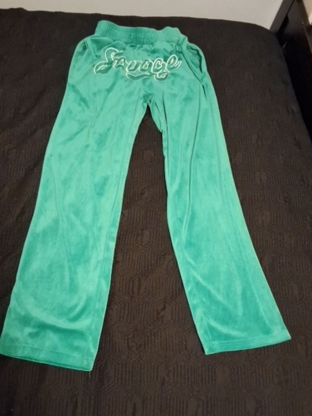 Rue21 Teal Velour Joggers with Script Waistband